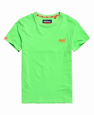 Superdry Orange Label Neon Férfi Pólók Zöld | GVIBM5986